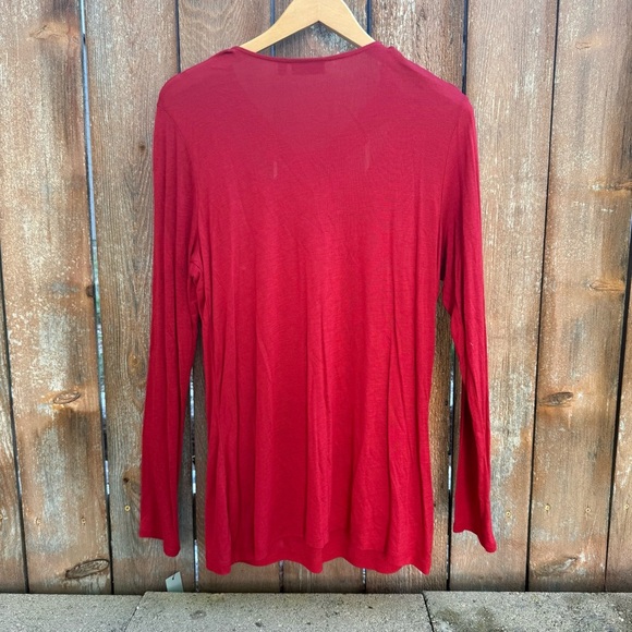 APT 9 Women’s Red Cut Out Long Sleeve Blouse Shirt Size XL NWT - Picture 10 of 11